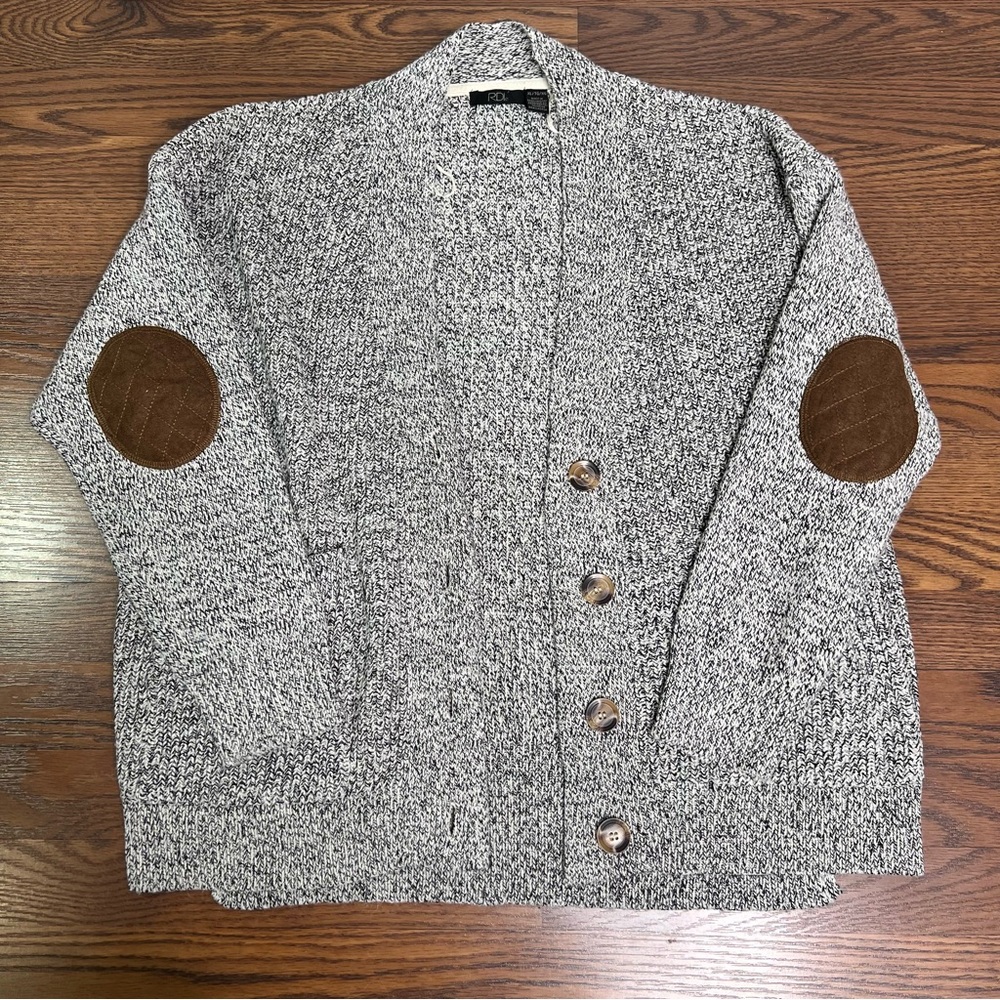 RDI Suede Elbow Patch Cardigan size XL